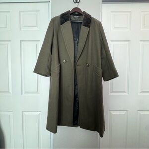 VINTAGE Donny Brook • 100% Wool Coat • 8P • Made in Russia • Green Paisley